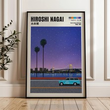 Ninastore Hiroshi Nagai Sanat Baskısı Vaporwave Japon Şehir Pop Posteri (Dijital Indirme)