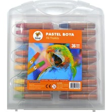 Tr Lino Pastel Boya Seti, 36 Renk, Plastik Kutulu, Çok Renkli