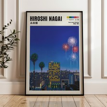 Ninastore Hiroshi Nagai Sanat Baskısı Japon Şehir Pop Vaporwave Posteri (Dijital Indirme)