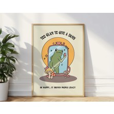 Ninastore "umurumda Olmayacak Kadar Şık" Posteri, Kurbağa Baskısı, Ev Ofisi Ruh Sağlığı Baskısı, Alıntı Posteri, Mutlu Ol Motivasyon Posteri, Dijital Indirme