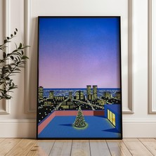 Ninastore Japon Şehir Manzarası Gece Görünümü Pop Dijital Poster Indir