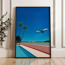 Ninastore Uçak Inişi Japon Şehir Popu Dijital Poster Indir