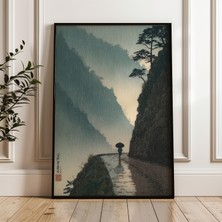 Ninastore Yağmurlu Dağ Yolu Japon Ukiyo-E Dijital Poster Indirme