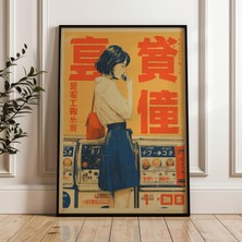 Ninastore Genç Kadın Vintage Japon Illüstrasyonu Dijital Poster Indirme
