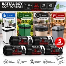 Tr Battal Boy Çöp Torbası 72X95 cm 5 Rulo, St.battal