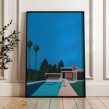 Ninastore Havuzlu Modern Ev Hiroshi Nagai Japon Şehir Popu Dijital Poster Indir