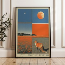 Ninastore Retro Japon Tilki Posteri Y2K Indie Dekor (Dijital Indirme)