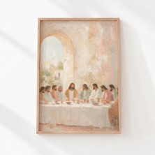 Ninastore Son Akşam Yemeği Tablosu, Vintage Hristiyan Temalı, Baskılı Duvar Sanatı (Dijital Indirme) 1341