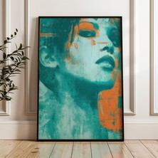Ninastore Retro Fütürizm Kadın Portresi Japon Tarzı Dijital Poster Indir