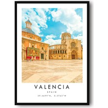 Ninastore Valencia Ispanya Seyahat Baskısı: Giclée Güzel Sanatlar Posteri