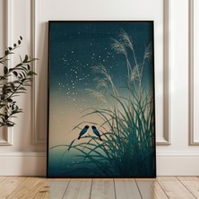 Ninastore Kuşlar ve Pampas Otu Japon Tarzı Dijital Poster Indir