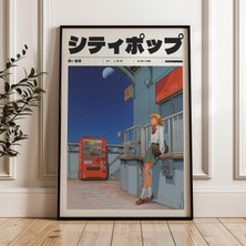 Ninastore 90'lar Anime Kız Şehir Pop Posteri Retro Japon Vaporwave Sanatı (Dijital Indirme)