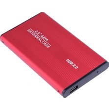 Alfais 2.5 Sata USB Harddisk Kutusu Kırmızı 4299 Modeli 2,5 inç Diskler İçin Uyumlu