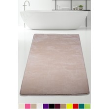 Tr Elite Vizon Banyo Paspası, 80 x 150 Cm, Kahverengi, Peluş, Kaymaz Tabanlı