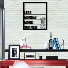 Tr Metal Duvar Sanatı Dekoru - Daha Az Pazartesi Moore Yaz - 3D Duvar Silueti Metal Duvar Dekoru Ev Ofis Dekorasyonu Yatak Odası Oturma Odası Dekor Heykel (21 G x 24 Y/51X61CM)