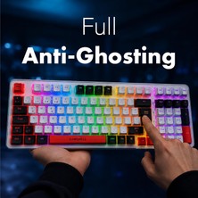 Tr Troya Mix Rgb Mekanik Oyuncu Klavyesi, Kablosuz 3 Mod, Red Switch, Full Anti-Ghosting, 4000 Mah, Türkçe Q, Numpad (Karışık)