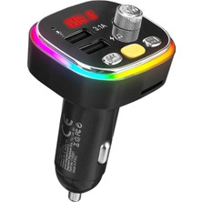 S-Link SL-BT306 Çift USB 5V 3.1A Bluetooth FM Transmitter Renkli LED Ekran ile Uyumlu