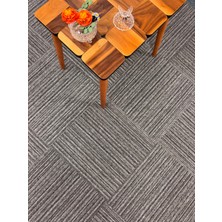 Dekoset Home Modern Karo Halı-River Line 01 ( 1 Karo: 50 x 50 cm | 1 Paket: 8 m² ) Kumaş 50x50 cm Saçaksız Modüler Tasarım