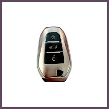 Bezos Peugeot 208-308-508-2008-3008-5008 Anahtar Uyumlu Silikon Oto Anahtar Kumanda Kabı Kılıf Füme Bhs