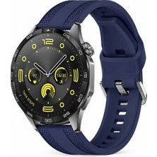 Sneezy Huawei Watch Gt 4 46MM Uyumlu Tpuflex Çift Şerit Örgü Desenli Silikon Kordon