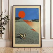 Ninastore Retro Japon Y2K Posteri, Indie Oda Dekorasyonu, Estetik 90'lar Vaporwave Baskı, Vintage Japon Duvar Sanatı, Turuncu Mavi Poster, Dijital Indirme