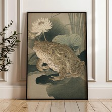 Ninastore Japon Kurbağası Posteri, Vintage Japon Sanat Baskısı, Oryantal Duvar Sanatı, Geleneksel Ahşap Baskı Tarzı, Zen Doğa Ev Dekorasyonu