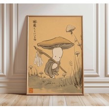 Ninastore Japon Mantar Ruhu Sanat Baskısı Zen Anime Posteri