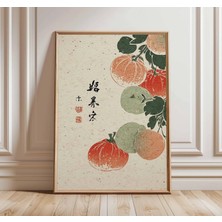 Ninastore Japon Meyve Botanik Baskısı Vintage Asya Mutfak Duvar Sanatı