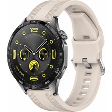 Sneezy Huawei Watch Gt 4 46MM Uyumlu Tpuflex Çift Şerit Örgü Desenli Silikon Kordon