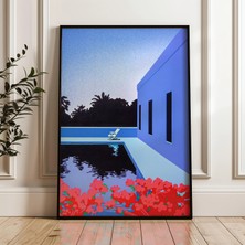 Ninastore Havuz Başı Dinlenme Salonu Japon Şehir Popu Dijital Poster Indirme