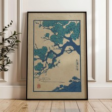 Ninastore Erik Çiçeği Dalı Vintage Japon Tarzı Dijital Poster Indir