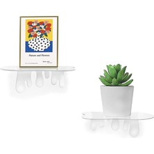 Tr Splash Dekoratif Duvar Rafı 2'li Set (2 Adet Şeffaf)