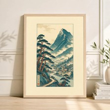 Ninastore Japon Ormanı Sanat Baskısı Sakin Manzara Minimalist Doğa Posteri Huzurlu Ağaç Sahnesi
