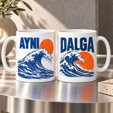 Ulu Pazarlama Aynı Dalga 2'li Porselen Kupa Seti - Model 691