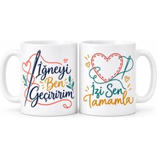Be Dostluk Dikişi 2'li Porselen Kupa Seti - Model 658 Najmaddin