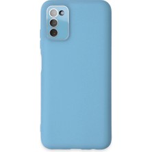Be Samsung Galaxy A03S Kılıf Lansman Glass Kapak - Mavi Najmaddin
