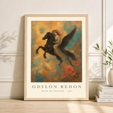 Ninastore Odilon Redon'un Pegasus Üzerindeki Ilham Perisi Baskısı Posteri, At Sanatı, Psychedelic Duvar Dekoru