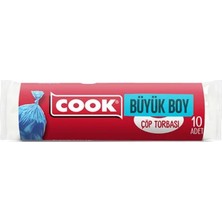 Tr Cook Kokusuz Büyük Boy Çöp Torbası 65X80 cm 10 Lu Rulo