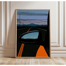Ninastore Japon Gece Sürüşü Posteri Retro Yolculuk Duvar Sanatı Baskısı