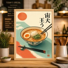 Ninastore Japon Ramen Posteri Minimalist Mutfak Baskısı Asya Yemekleri Duvar Sanatı