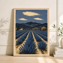 Ninastore Lahana Tarlası Posteri Çiftlik Manzarası Sanatı Minimalist Japon Tarzı Duvar Dekoru