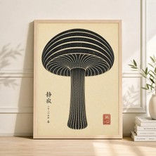 Ninastore Siyah Iplik Iğne Posteri | Japon Minimalist Dikiş Illüstrasyonu | Grafik El Sanatı Duvar Sanatı