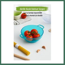 Bezos Akrilik Aquamarin Mini Pirinç Süzgeçi & Bakliyat Süzgeçi (3 Su Bardağı Ölçülü) Bss