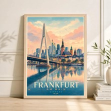 Ninastore Boston Şehir Manzarası Posteri Massachusetts Şehir Manzarası Duvar Sanatı Köprü ve Nehir Seyahat Baskısı