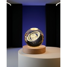 Kristal Satürn Küresi 18 cm
