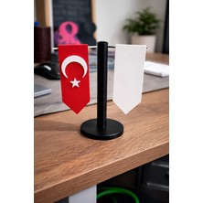 TeknoKapsül Masaüstü Standlı Türk Bayrağı Dekoru Ofis ve Masa Süsü