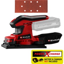 Einhell Akülü Titreşim Zımpara Makinesi TC-OS 18/187 Li Solo 4460725 | PXC | 18 V | 2 mm salınım çapı | 24.000 dev/dk | 187 x 93 mm | toz haznesi | P80 zımpara kağıdı | akü hariç