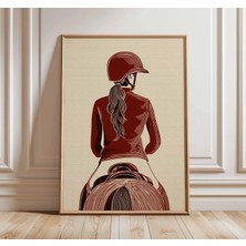 Ninastore Binicilik Temalı Duvar Sanatı, At Binicisi Posteri, Vintage Binicilik Baskısı, Binicilik Dekorasyonu, Ev Dekorasyonu Için At Binme Sanatı Eseri