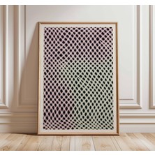 Ninastore Op Art Duvar Baskısı Siyah Beyaz Geometrik Poster Modern Soyut Optik Illüzyon Sanat Eseri Minimalist Retro Orta Çağ Duvar Dekoru