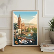 Ninastore Murcia Ispanya Vintage Seyahat Posteri Manzaralı Akdeniz Duvar Sanatı Sahil Dekorasyonu